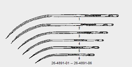 Голки хірургічні, з звичайним вушком діаметром 2,0 мм (mm), ріжуча, напівзігнуті, довжиною 100,0 мм (mm)